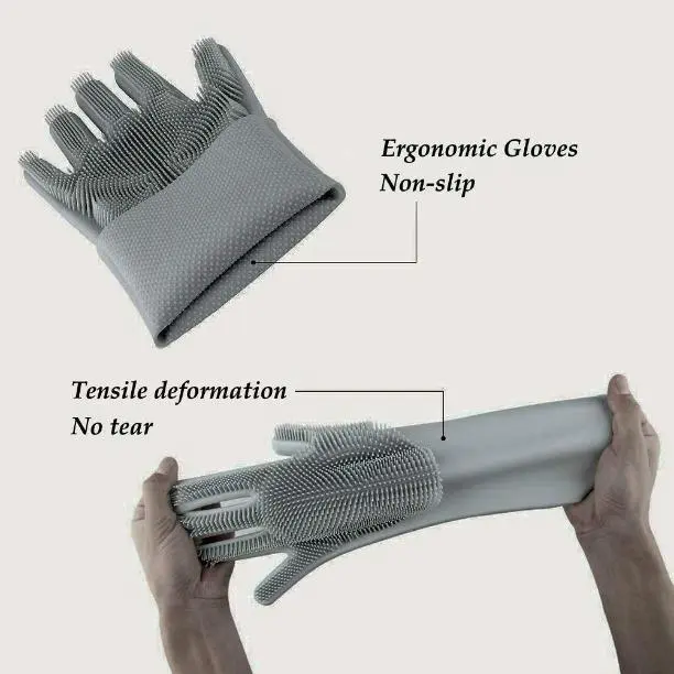 Magic Silicon Cleaning Gloves - Image 2
